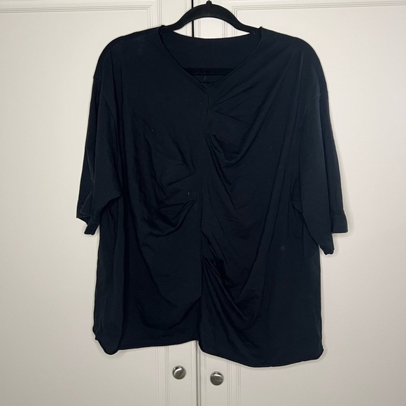 La Vaca Loca Asymmetric Ruched T shirt M/L - Picture 2 of 8